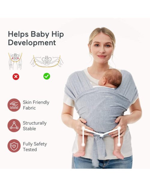 Momcozy slings ar gredzeniem Grey 3