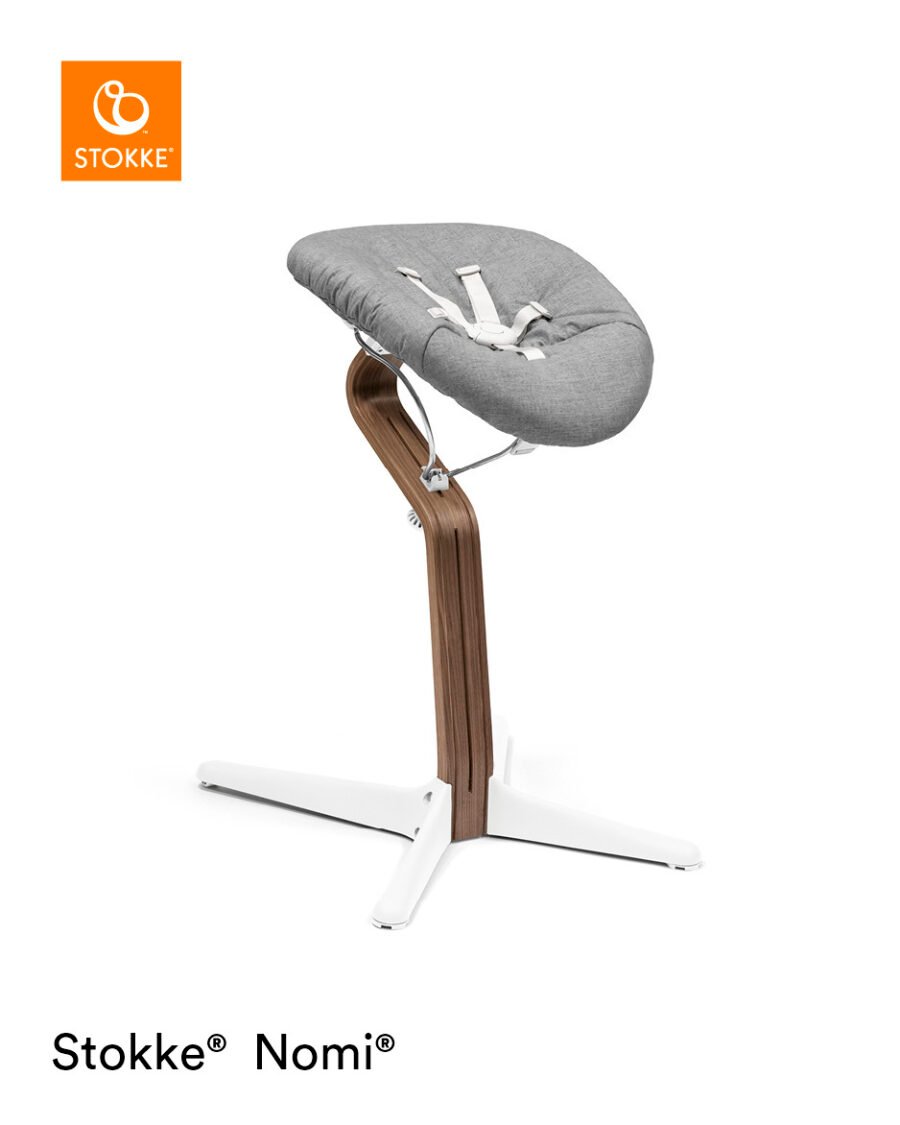 Stokke Nomi barošanas krēsls – Walnut rāmis / White – foto 3