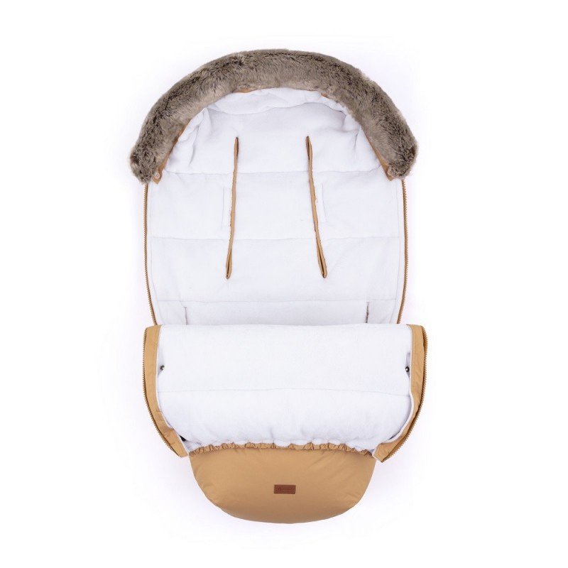 Petite&Mars Comfy 4in1 ziemas guļammaiss ratiem – Elegant Caramel / White – 2