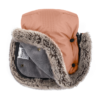Petite&Mars Furry ziemas cimdi ratiem – Pastel Peach – 5