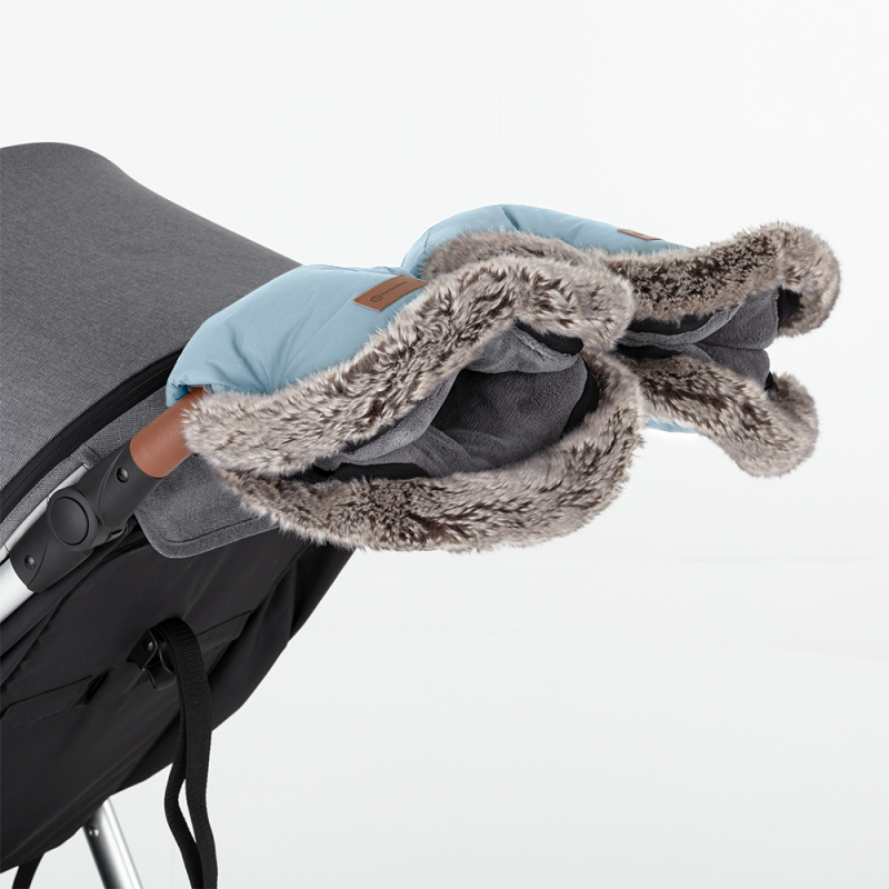 Petite&Mars Furry ziemas cimdi ratiem – Sky Whisper – 2