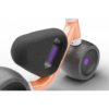 WOOM WOW balansa velosipēds Pop Peach ar melnu sēdekli un pelēkiem riteņiem ties
