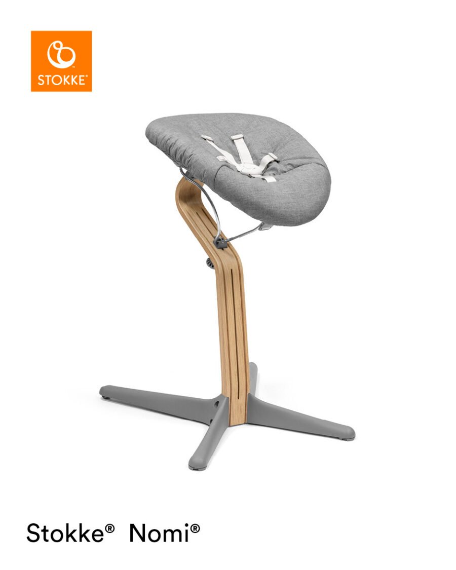 Stokke Nomi barošanas krēsls – Oak rāmis / Grey – foto 3