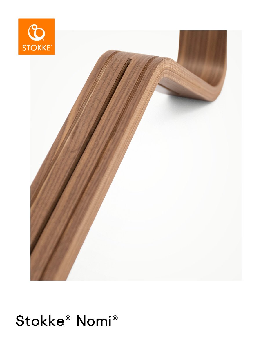 Stokke Nomi barošanas krēsls – Walnut rāmis / Black – foto 2