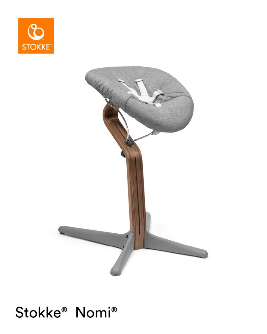 Stokke Nomi barošanas krēsls – Walnut rāmis / Grey – foto 3