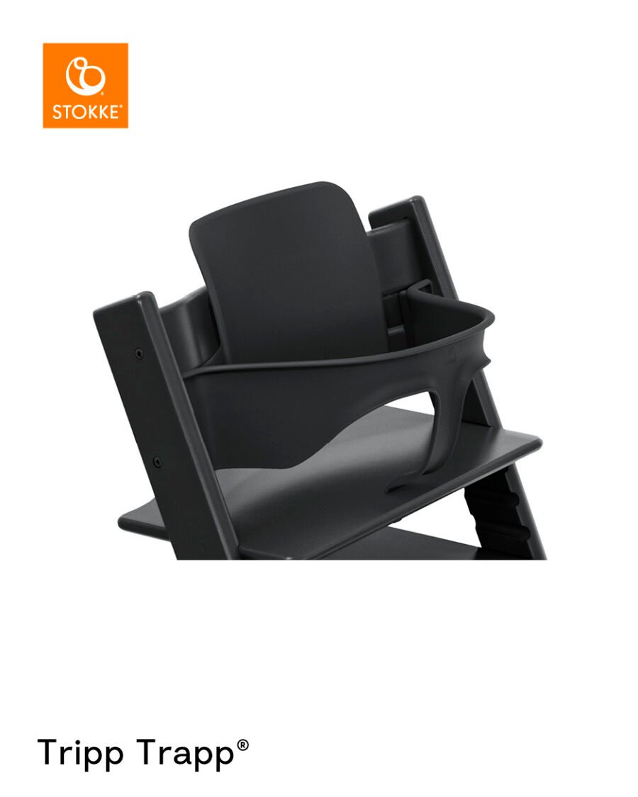 Stokke Tripp Trapp barošanas krēsls + Baby Set² komplekts – Black – foto 3