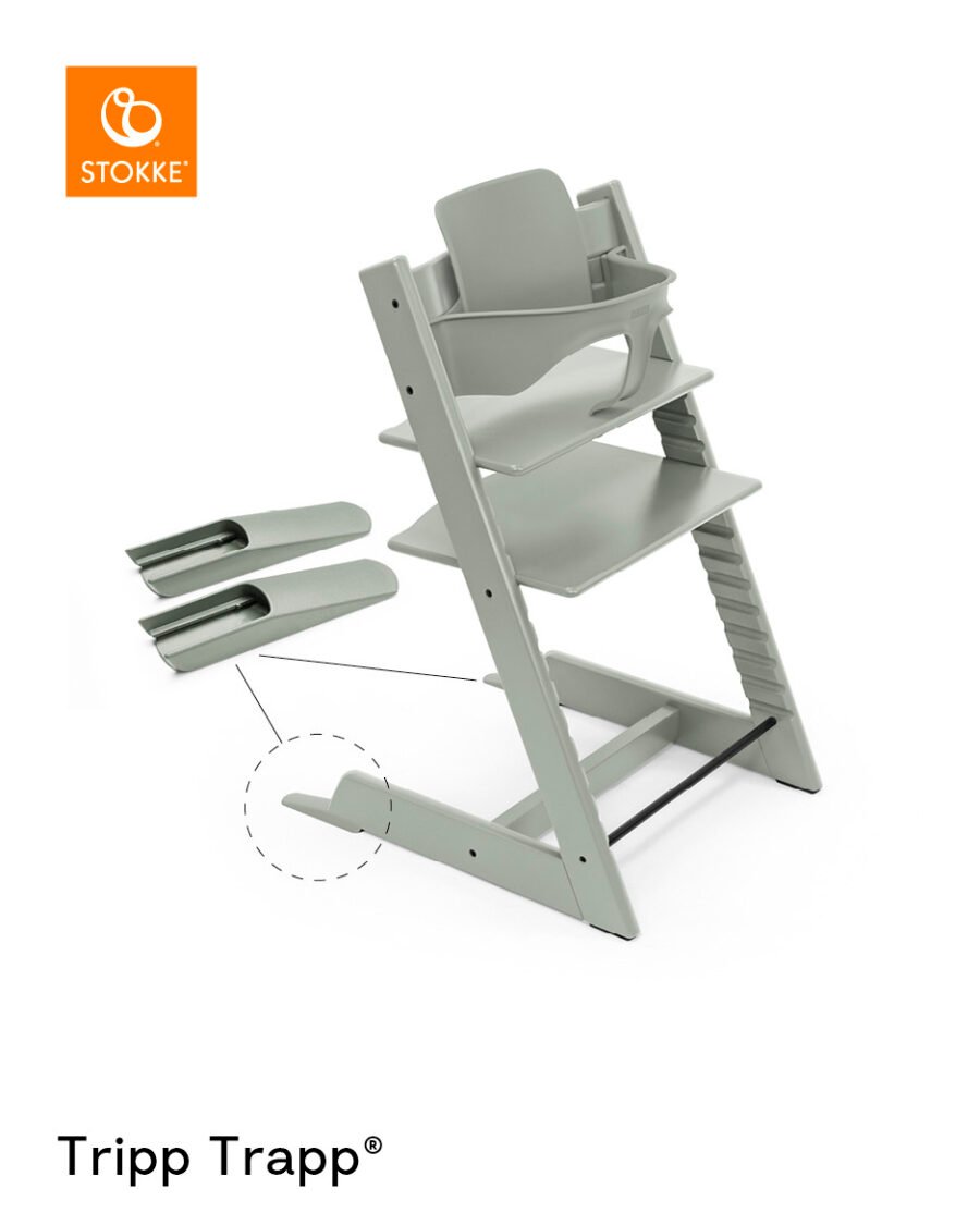 Stokke Tripp Trapp barošanas krēsls + Baby Set² komplekts – Glacier Green – foto 3
