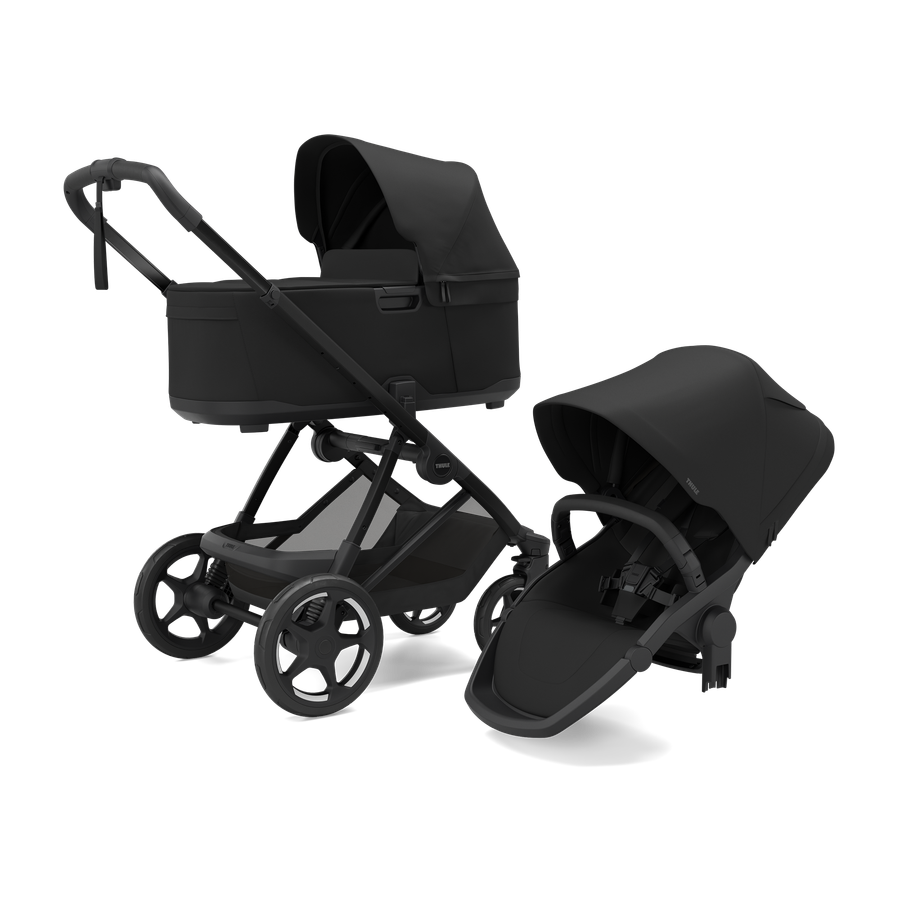 Thule Charm universālie ratiņi 3in1 Black + Thule Maple Connect Black – foto 2