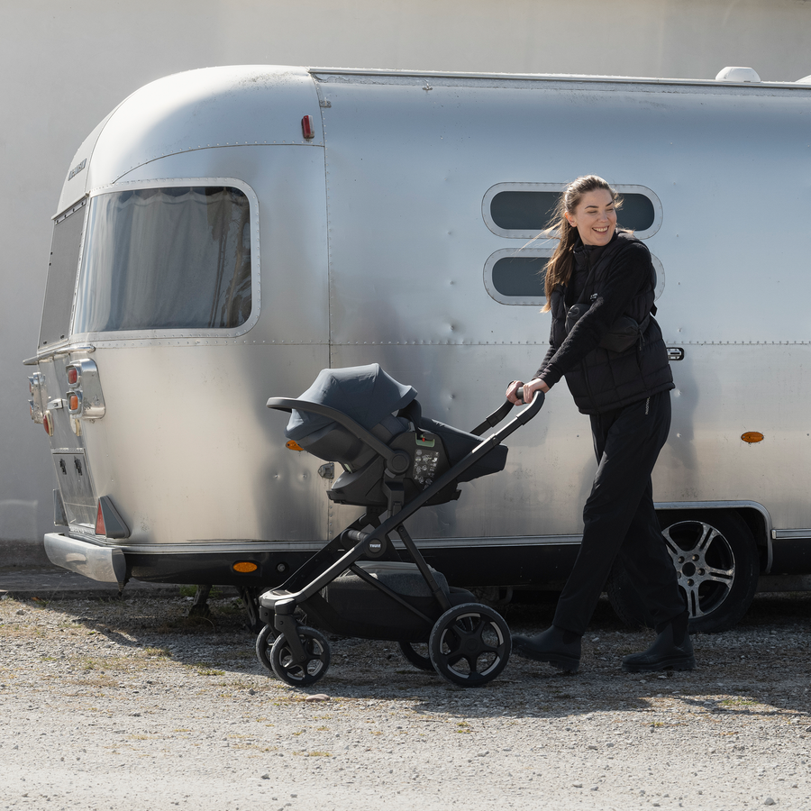 Thule Charm universālie ratiņi 3in1 Faded Khaki + Thule Maple Connect Black – foto 11