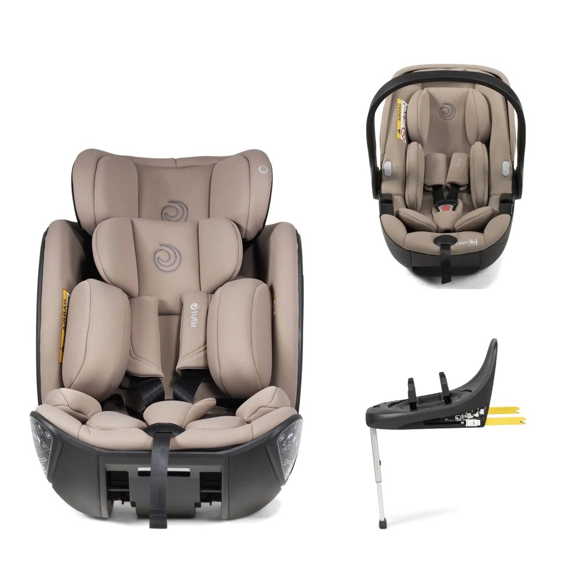 Tutis Beno 3in1 autokrēsliņu komplekts Latte – Beno i-Size, Beno 360 un ISOFIX bāze Tutis Beno 3in1 autokrēsliņu komplekts Latte – Beno i-Size, Beno 360 un ISOFIX bāze