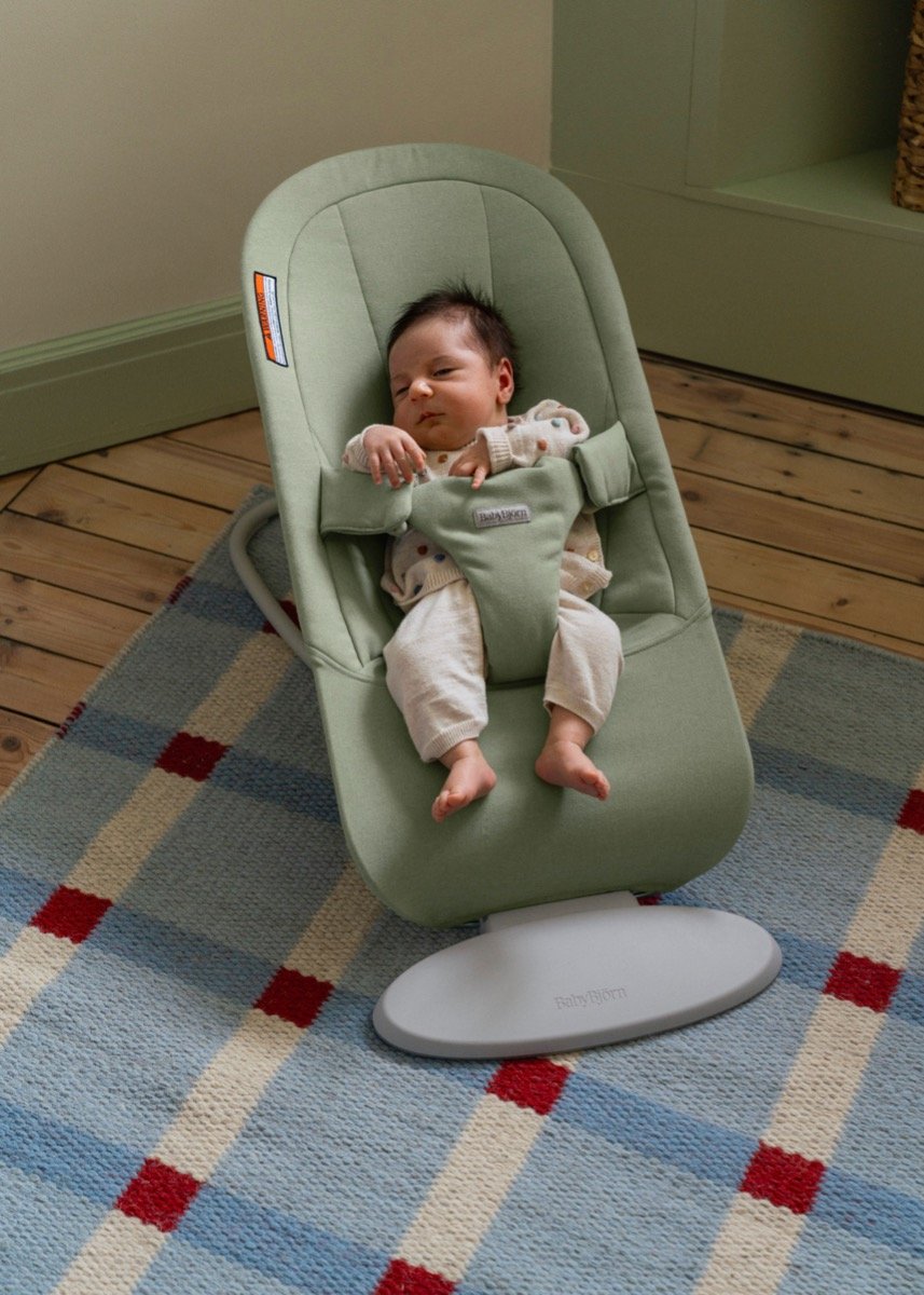 BabyBjörn Begin šūpuļkrēsls – Light Green Brushed Woven – foto 5