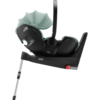 Britax Römer autokrēsliņš ar gaiši zaļu saulessargu un balstu pamatni