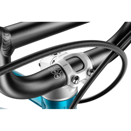 WOOM GO 4 bērnu velosipēds, metallic blue, ar melnu stūri un zilu rāmi